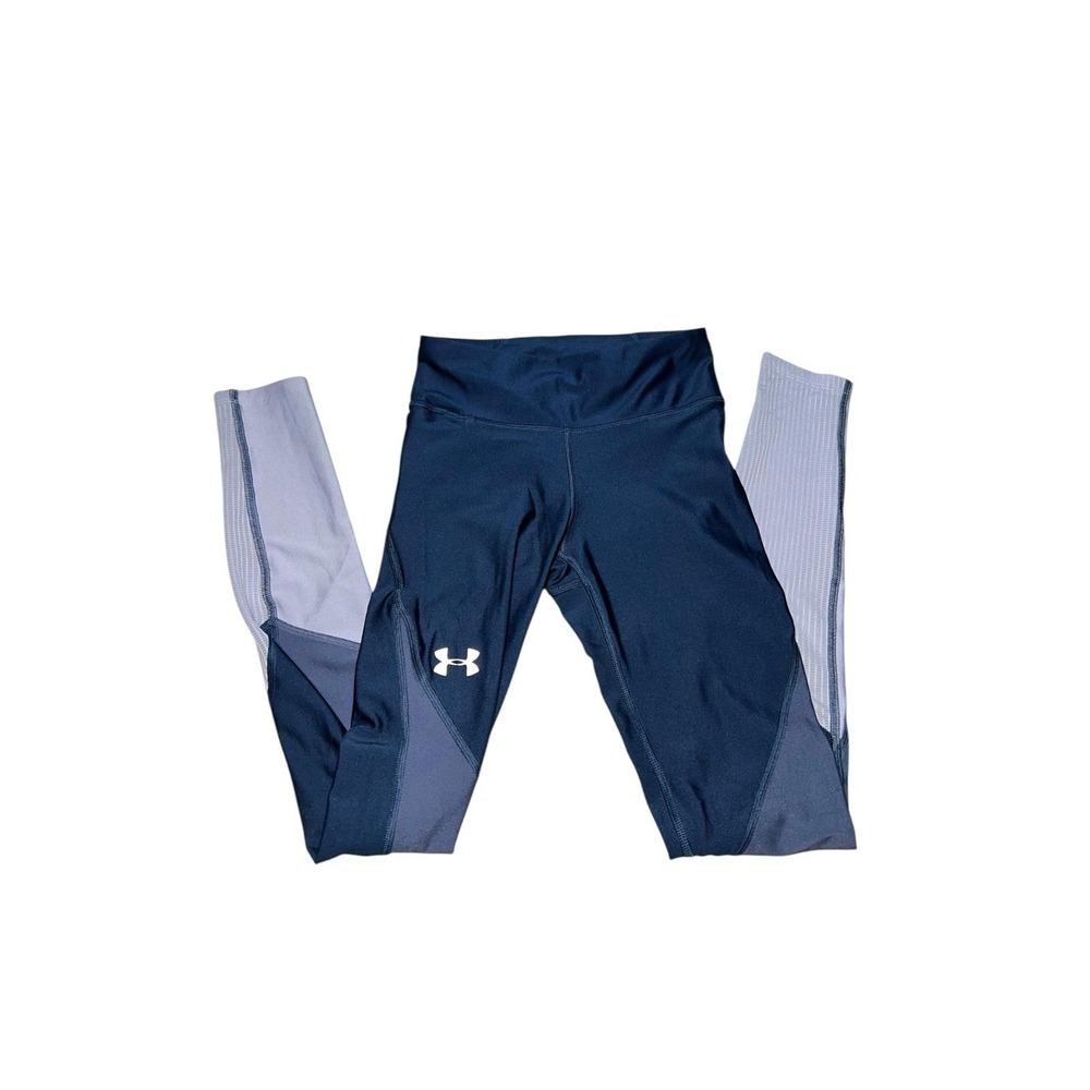 Under Armour Blocked Womens Ankle Leggings XS Headgear With Side Pocket